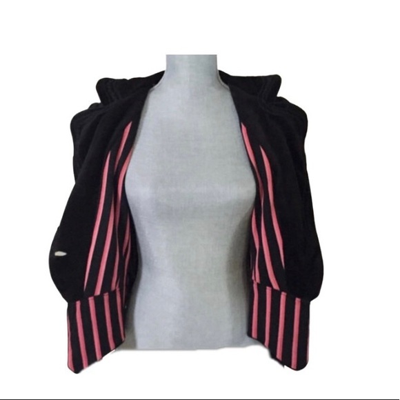 Rare vintage black velvet cropped blazer - Picture 4 of 8